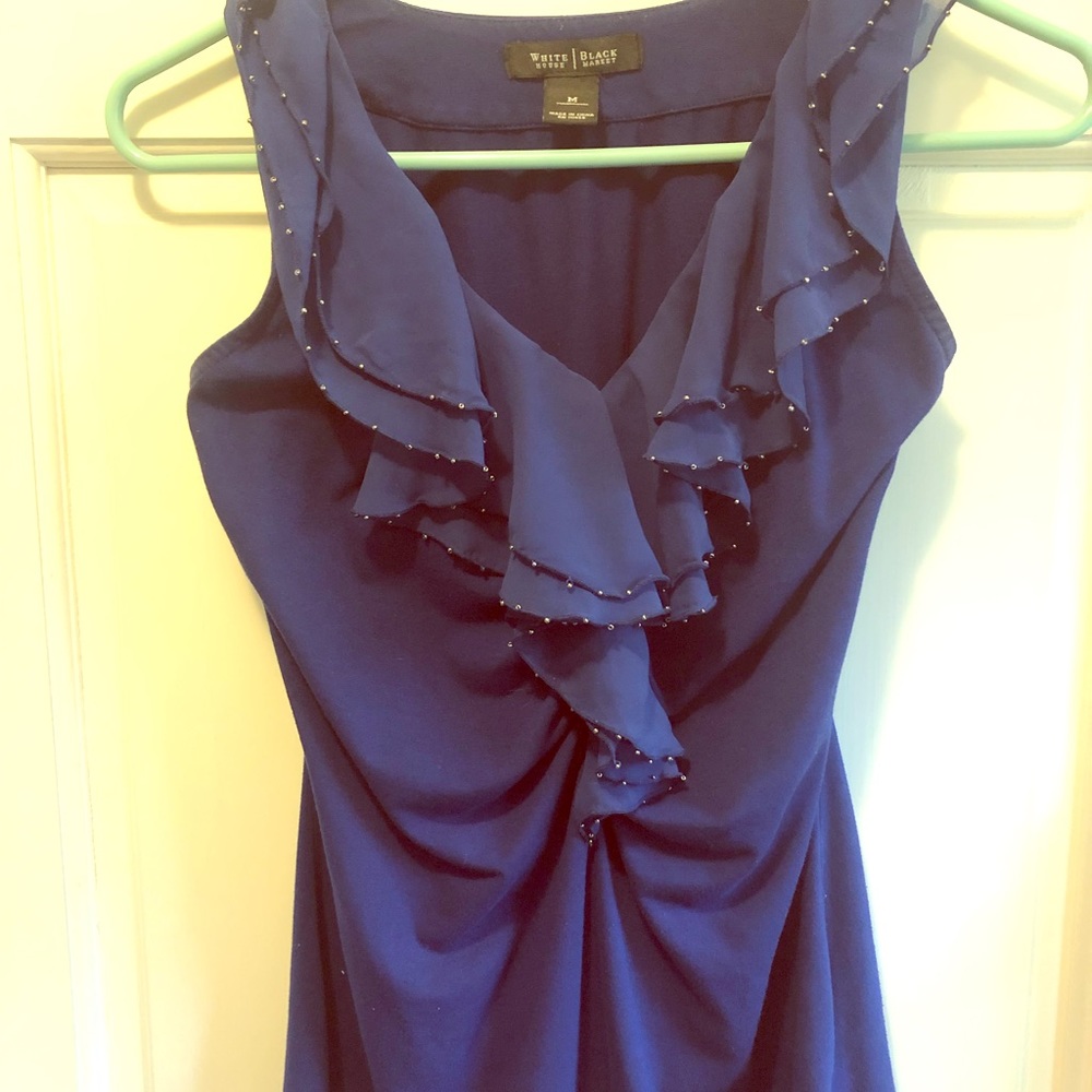 Royal Blue WHBM sleeveless blouse